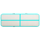 NNEVL Inflatable Gymnastics Mat with Pump 400x100x15 cm PVC Green