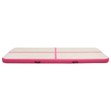 NNEVL Inflatable Gymnastics Mat with Pump 300x100x20 cm PVC Pink