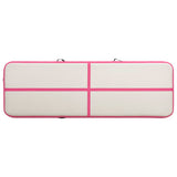 NNEVL Inflatable Gymnastics Mat with Pump 300x100x20 cm PVC Pink