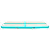 NNEVL Inflatable Gymnastics Mat with Pump 300x100x20 cm PVC Green