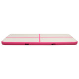 NNEVL Inflatable Gymnastics Mat with Pump 400x100x20 cm PVC Pink