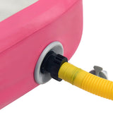 NNEVL Inflatable Gymnastics Mat with Pump 400x100x20 cm PVC Pink
