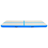 NNEVL Inflatable Gymnastics Mat with Pump 400x100x20 cm PVC Blue