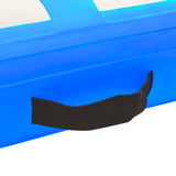 NNEVL Inflatable Gymnastics Mat with Pump 200x200x10 cm PVC Blue