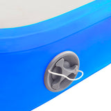 NNEVL Inflatable Gymnastics Mat with Pump 200x200x10 cm PVC Blue
