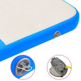 NNEVL Inflatable Gymnastics Mat with Pump 200x200x20 cm PVC Blue