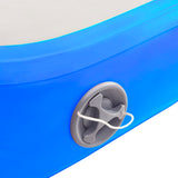 NNEVL Inflatable Gymnastics Mat with Pump 200x200x20 cm PVC Blue
