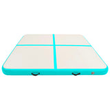 NNEVL Inflatable Gymnastics Mat with Pump 200x200x20 cm PVC Green