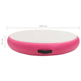 NNEVL Inflatable Gymnastic Mat with Pump 100x100x10 cm PVC Pink