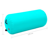 NNEVL Inflatable Gymnastic Roll with Pump 120x75 cm PVC Green