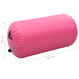 NNEVL Inflatable Gymnastic Roll with Pump 120x90 cm PVC Pink