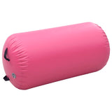 NNEVL Inflatable Gymnastic Roll with Pump 120x90 cm PVC Pink