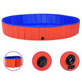 NNEVL Foldable Dog Swimming Pool Red 200x30 cm PVC