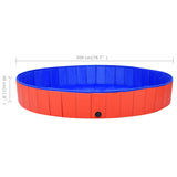 NNEVL Foldable Dog Swimming Pool Red 200x30 cm PVC