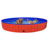 NNEVL Foldable Dog Swimming Pool Red 300x40 cm PVC