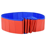 NNEVL Foldable Dog Swimming Pool Red 300x40 cm PVC