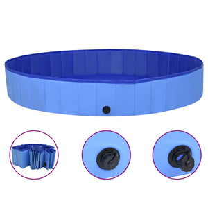 NNEVL Foldable Dog Swimming Pool Blue 200x30 cm PVC
