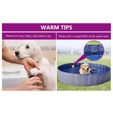 NNEVL Foldable Dog Swimming Pool Blue 300x40 cm PVC
