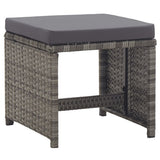 NNEVL Garden Stools with Cushions 2 pcs Poly Rattan Anthracite