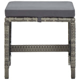 NNEVL Garden Stools with Cushions 2 pcs Poly Rattan Anthracite