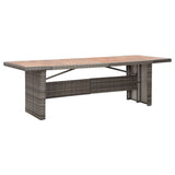 NNEVL Garden Table 240x90x74 cm Poly Rattan and Solid Acacia Wood