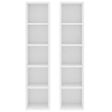 NNEVL CD Cabinets 2 pcs White 21x16x93.5 cm Chipboard