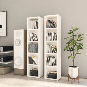 NNEVL CD Cabinets 2 pcs White 21x16x93.5 cm Chipboard