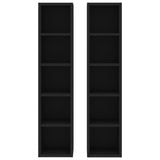 NNEVL CD Cabinets 2 pcs Black 21x16x93.5 cm Chipboard