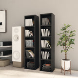 NNEVL CD Cabinets 2 pcs Black 21x16x93.5 cm Chipboard