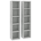 NNEVL CD Cabinets 2 pcs Concrete Grey 21x16x93.5 cm Chipboard