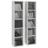 NNEVL CD Cabinets 2 pcs Concrete Grey 21x16x93.5 cm Chipboard