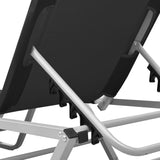 NNEVL Sun Lounger Aluminium and Textilene Black