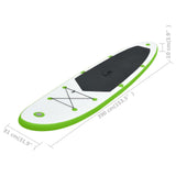 NNEVL Inflatable Stand Up Paddle Board Set Green and White