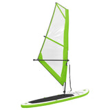 NNEVL Inflatable Stand Up Paddleboard with Sail Set Green and White