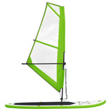 NNEVL Inflatable Stand Up Paddleboard with Sail Set Green and White