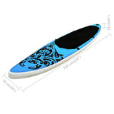 NNEVL Inflatable Stand Up Paddleboard Set 320x76x15 cm Blue