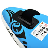 NNEVL Inflatable Stand Up Paddleboard Set 320x76x15 cm Blue
