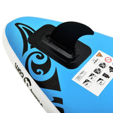 NNEVL Inflatable Stand Up Paddleboard Set 366x76x15 cm Blue