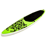 NNEVL Inflatable Stand Up Paddleboard Set 366x76x15 cm Green