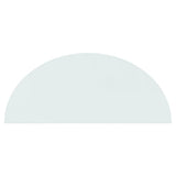 NNEVL Fireplace Glass Plate Half Round 1200x500 mm