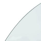 NNEVL Fireplace Glass Plate Half Round 1200x500 mm