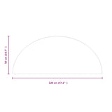 NNEVL Fireplace Glass Plate Half Round 1200x500 mm