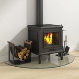 NNEVL Fireplace Glass Plate Half Round 1000x500 mm