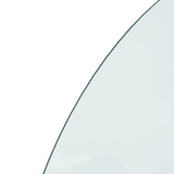 NNEVL Fireplace Glass Plate Half Round 1000x500 mm