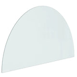 NNEVL Fireplace Glass Plate Half Round 1000x600 mm
