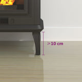 NNEVL Fireplace Glass Plate Half Round 1000x600 mm