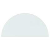 NNEVL Fireplace Glass Plate Half Round 1200x600 mm