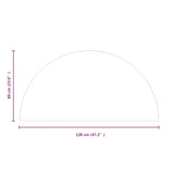 NNEVL Fireplace Glass Plate Half Round 1200x600 mm