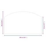 NNEVL Fireplace Glass Plate 100x60 cm