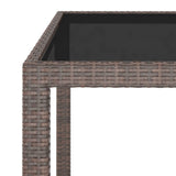 NNEVL Garden Table Brown 90x90x75 cm Poly Rattan